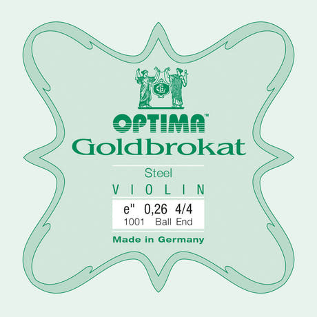 Optima Goldbrokat corda E per violino 4/4, 0,26 mm, pallino