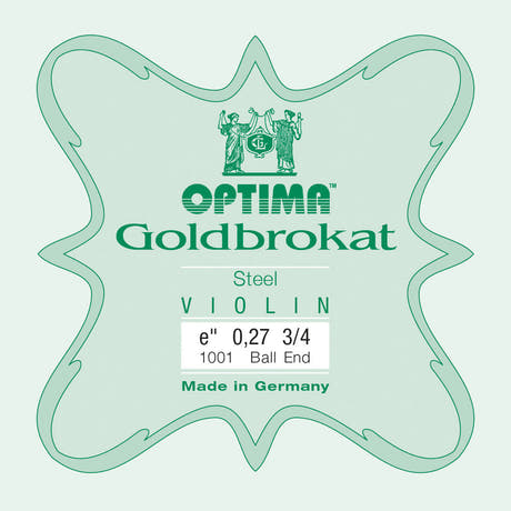 Optima Goldbrokat corda E per violino 3/4, 0,27 mm, pallina