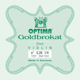 Optima Goldbrokat corda E per violini 1/4, 0,28 mm, pallina