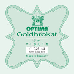 Optima Goldbrokat corda E per violini 1/8, 0,25 mm, asola