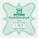 Optima Goldbrokat corda E per violino 1/8, 0,26 mm, asola
