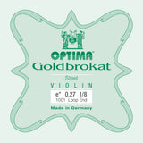 Optima Goldbrokat corda E per violini 1/8, 0,27 mm, asola