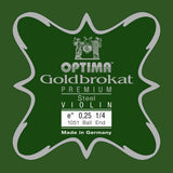 Corda E Optima Goldbrokat Premium per violino 1/4, 0,25 mm, pallina