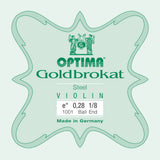 Optima Goldbrokat corda Mi per violino 1/8, 0,24 mm, pallina