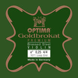 Optima Goldbrokat Premium Brassed corda E per violini 4/4, 0,25 mm, asola