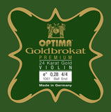 Optima Goldbrokat 24K Gold corda E per violino 4/4, 0,28 mm, pallino