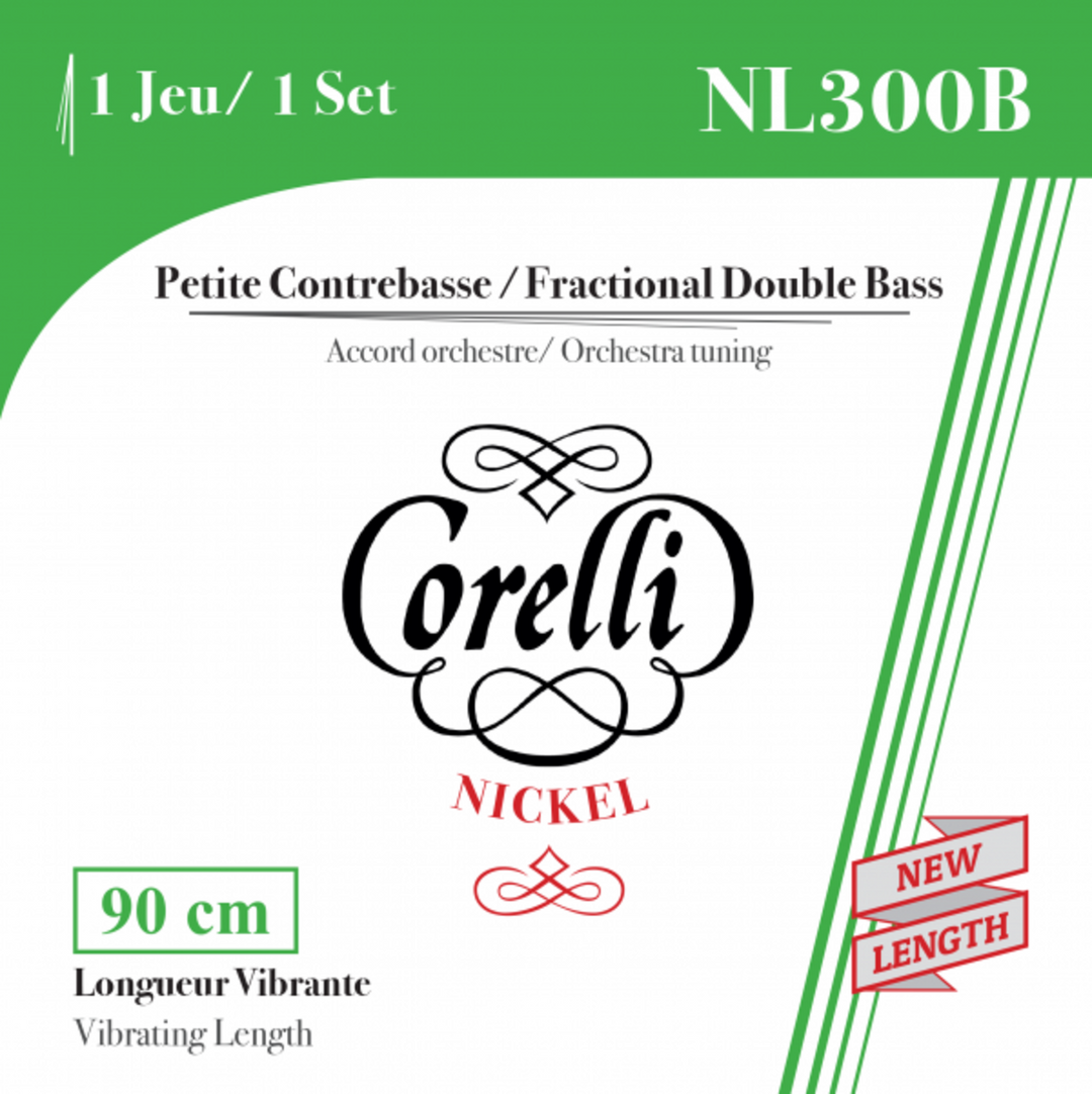 Corelli Corde per contrabbasso Fractional - scala corta - Set misura 1/4 (NL300B)