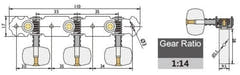 GEWA meccaniche per chitarre classiche - White button (senza lyra)