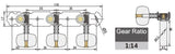 GEWA machine heads Classical guitar - White button (without lyra)