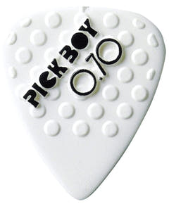 Pick Boy Ceramic Power plettri 0,70 mm, bianchi con rilievi, 12 pz.