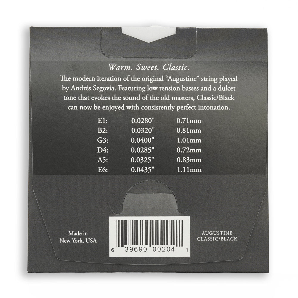 Corda Augustine Classic Black E1, tensione normale, .028"