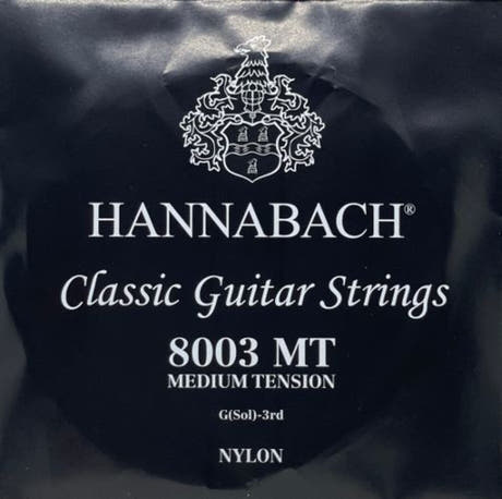 Hannabach 800 G3 corda acuta per chitarra classica, medium tension