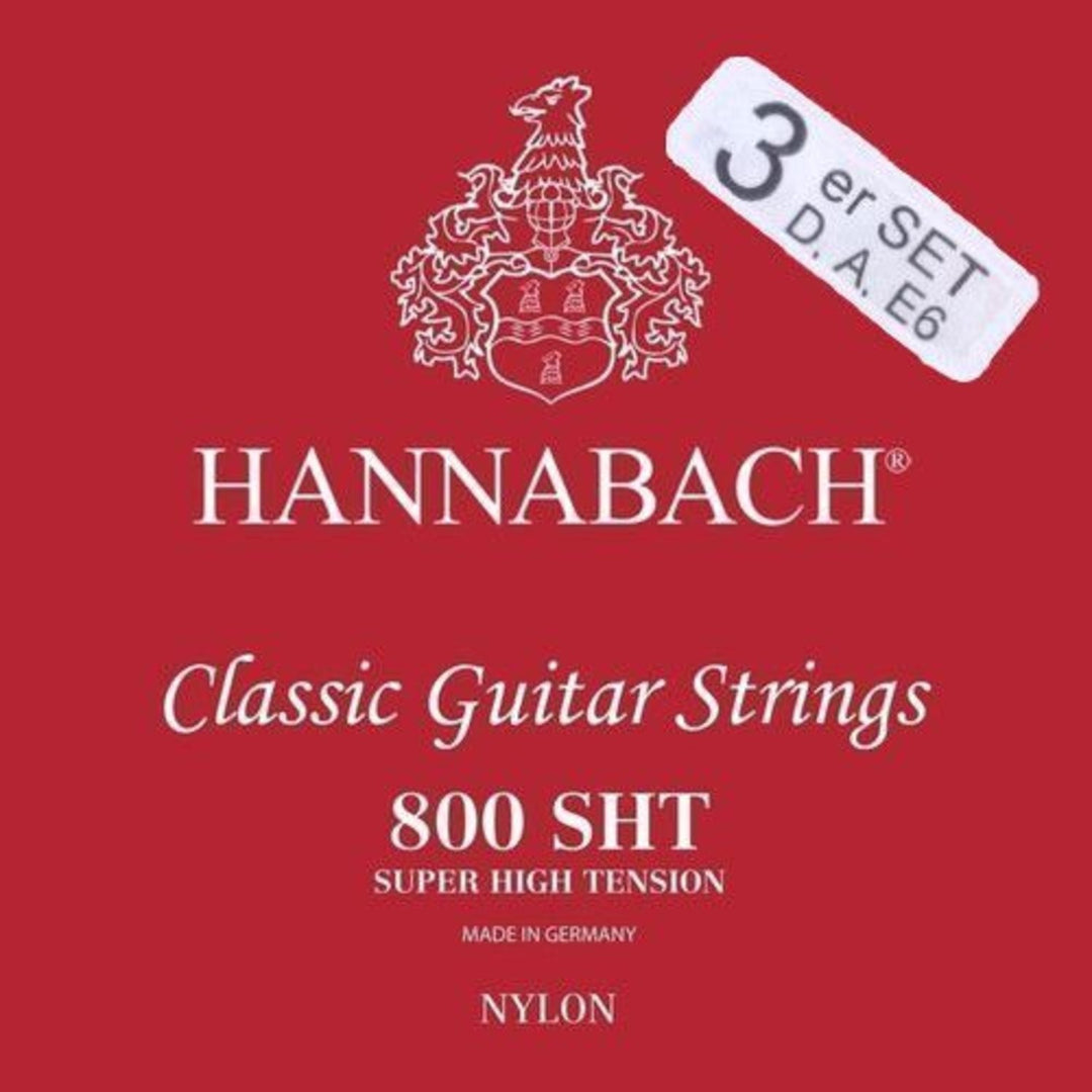 Hannabach Strings for classic chitarre Serie 800 Super High Tension Silver plated - Set of 3 bass (8007SHT)