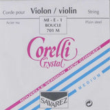 Corelli New Crystal 701M corda E per violino, ad anello, medium