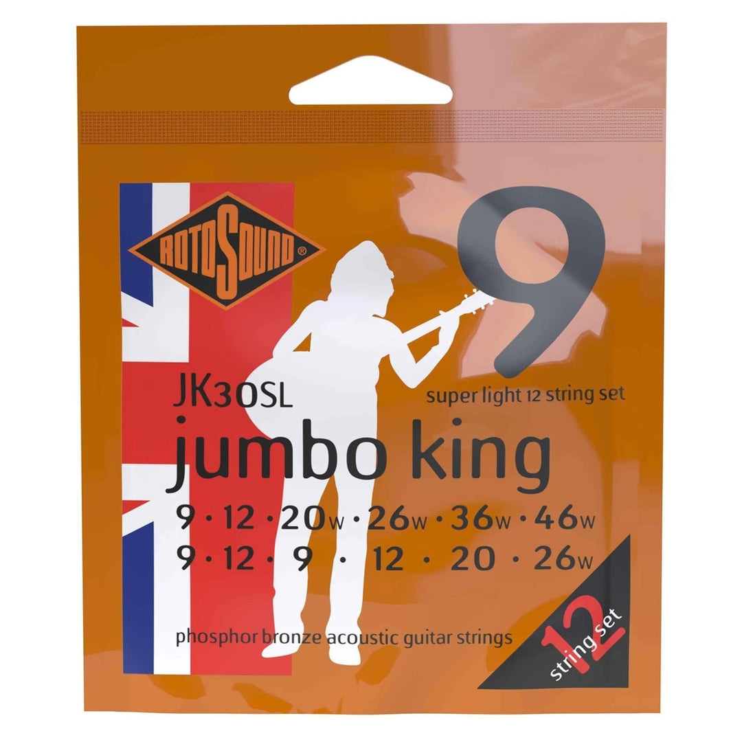 Corde Rotosound per Acoustic chitarre Jumbo King - Set 12-string Super Light 9-46 (JK30SL)