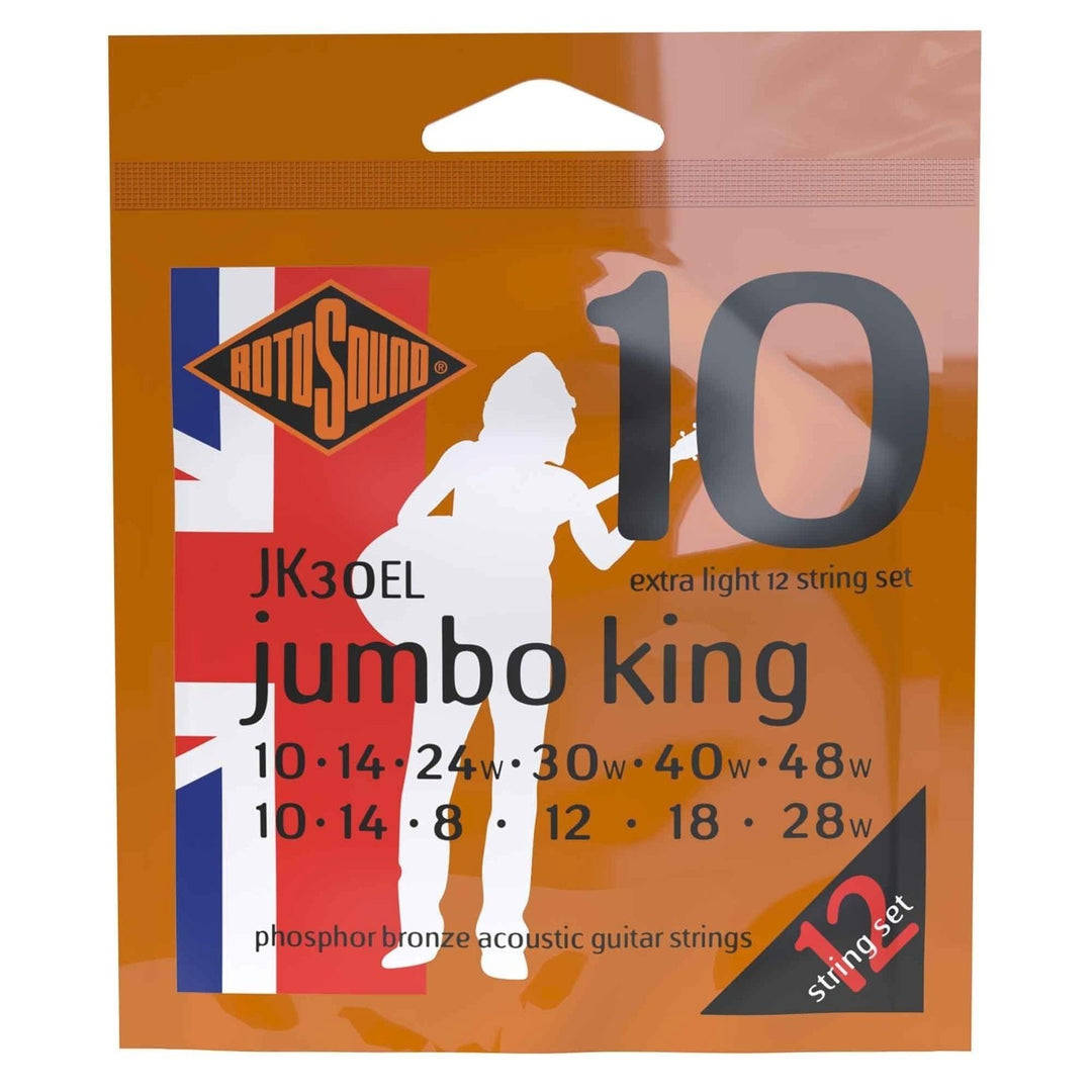 Rotosound corde per Chitarre acustica Jumbo King - set 12 corde Extra Light 10-48 (JK30EL)