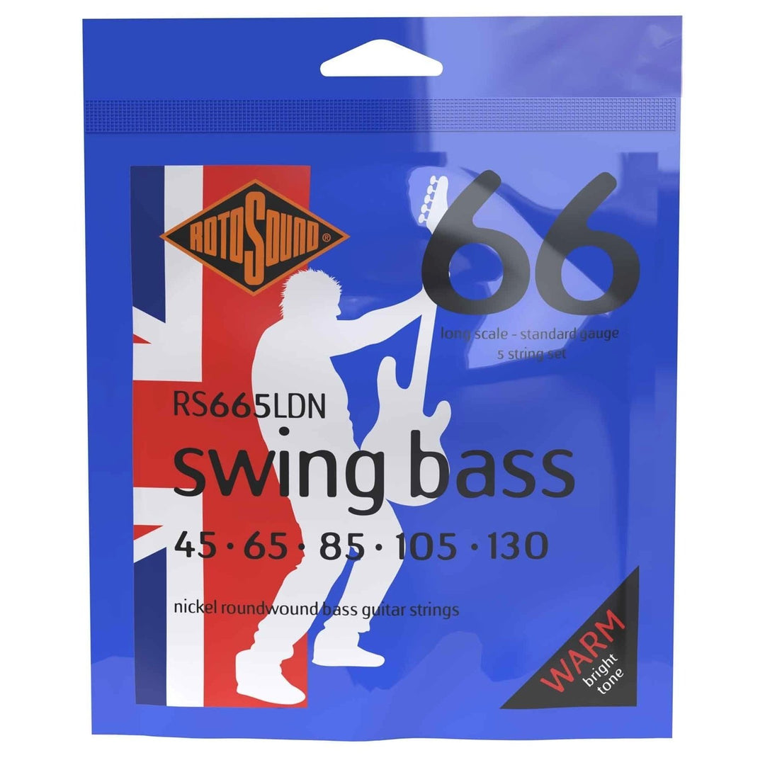 Rotosound corde per basso elettrico Swing Bass 66 - set a 5 corde in nickel Standard 45-130 (RS665LDN)