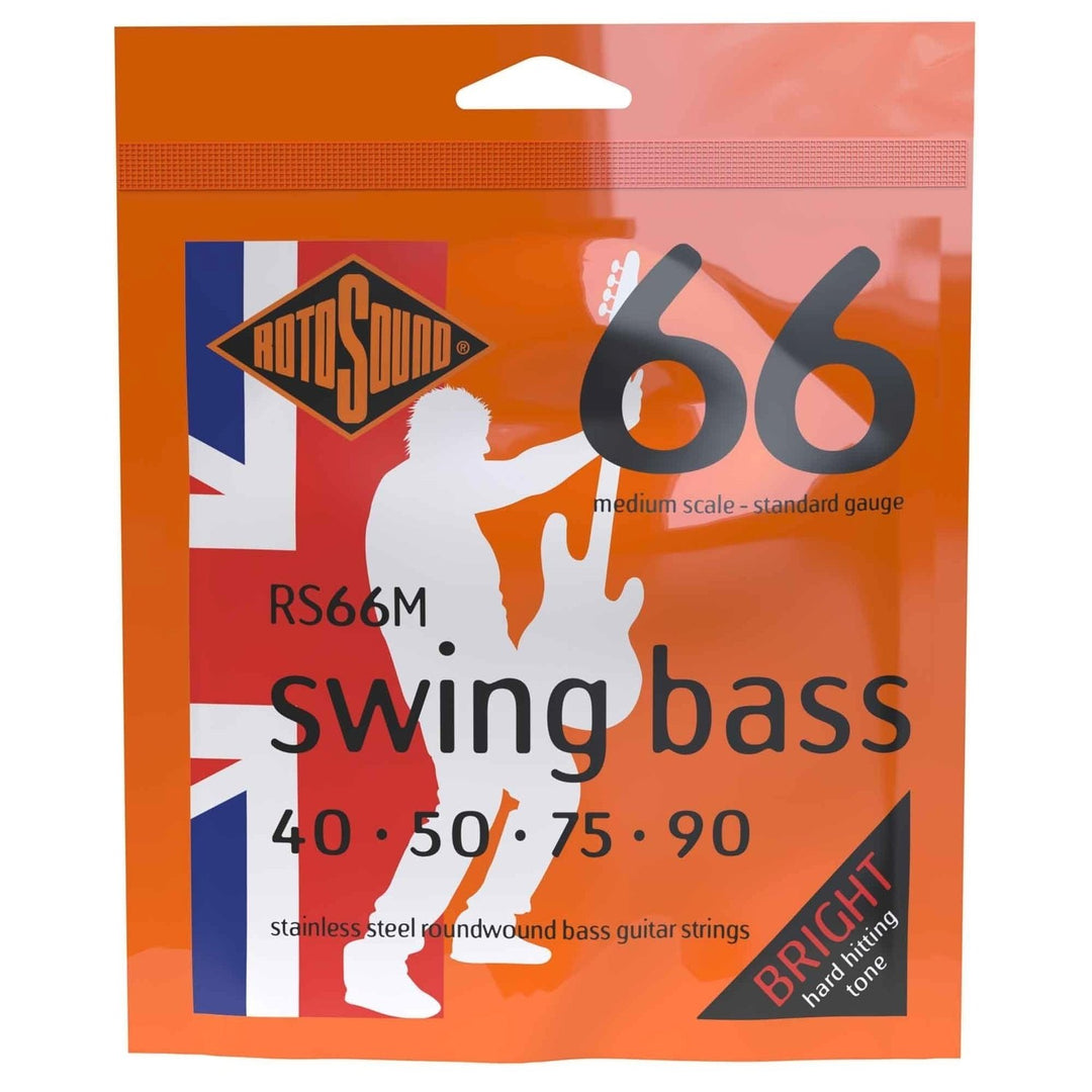 Rotosound corde per E-Bass Swing Bass 66 - set a 4 corde Medium Standard 40-90 (RS66M)