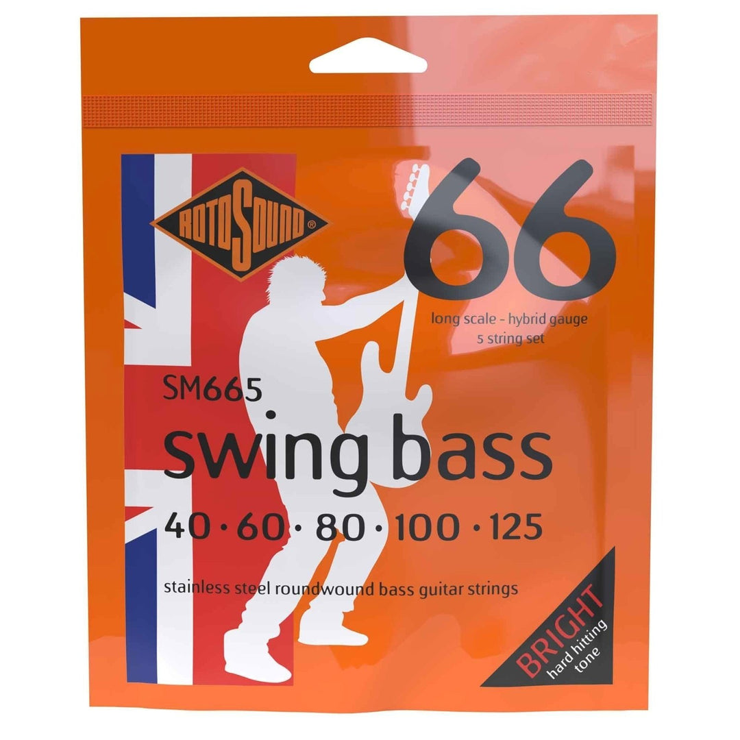 Corde Rotosound per E-Bass Swing Bass 66 - Set 5-string Stainless Steel Hybrid 40-125 (SM665)