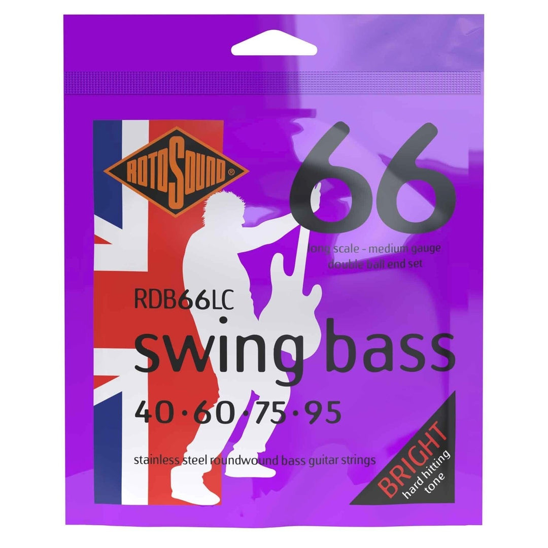 Rotosound E-Bass Strings Swing Bass 66 Double Ball End - Set 4-corde medium 40-95 Double Ball (RDB66LC)