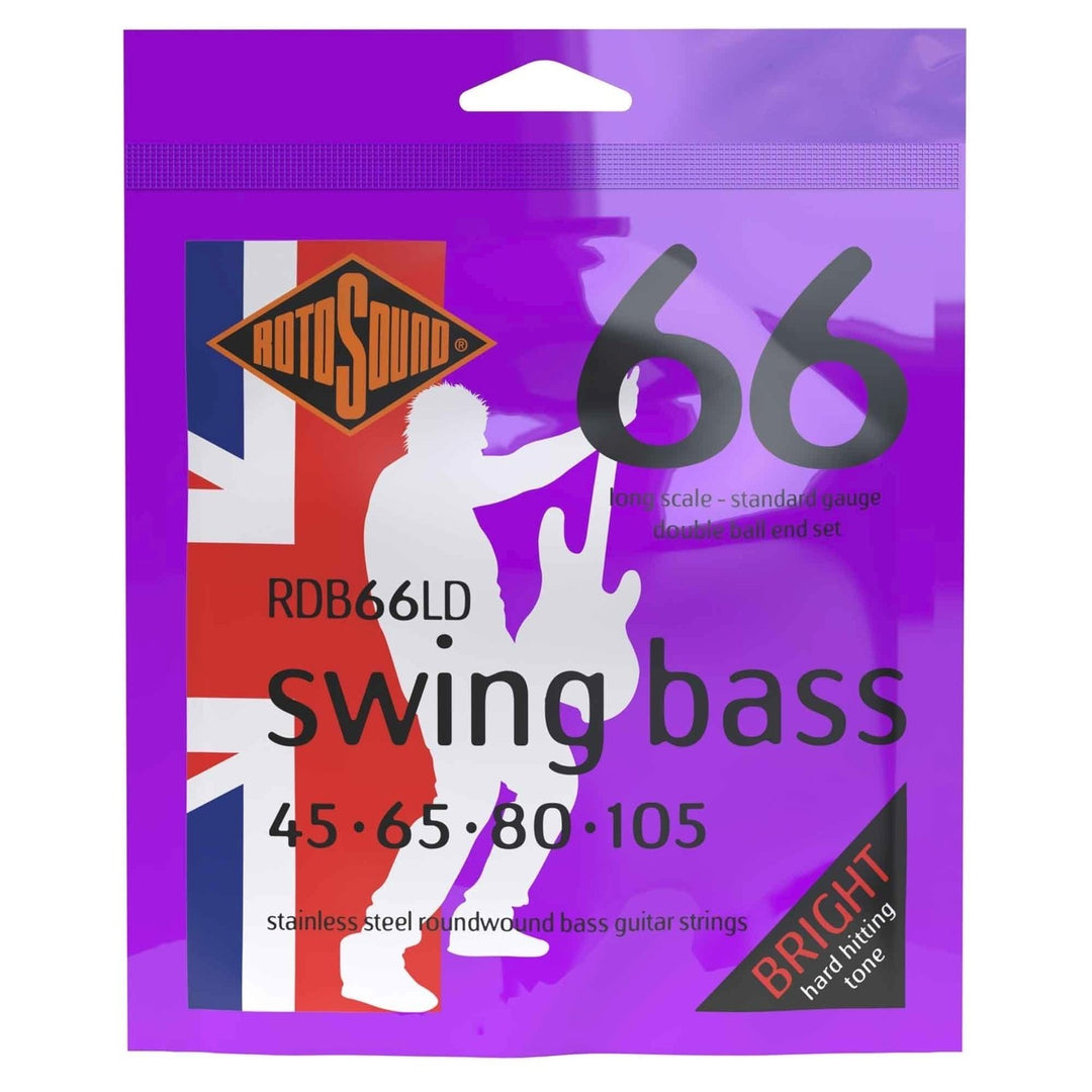 Rotosound E-Bass Strings Swing Bass 66 Double Ball End - Set 4-corde medium 45-105 Double Ball (RDB66LD)