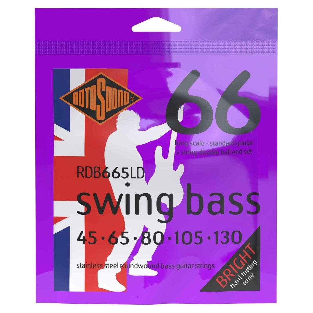 Corde per basso elettrico Rotosound Swing Bass 66 Double Ball End - Set 5-str. Standard 45-105 Double Ball (RDB665LD)