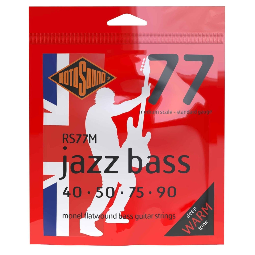 Corde Rotosound Jazz Bass Strings Jazz Bass 77 - Set 4-string Medium 40-90 //lunghezza scala Medium (30.5"/772mm a 32"/810mm) (RS77M)