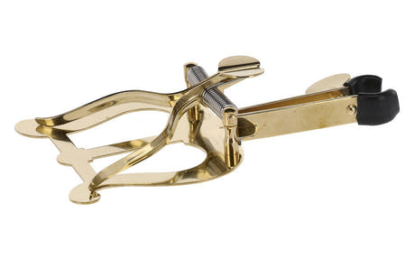 GEWA lira per tromba, grande, ottone giallo, con morsetto
