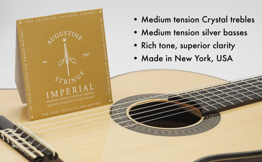 Corde Augustine per chitarra classica Imperial Crystal Nylon medium - Set Imperial Red (medium/medium)