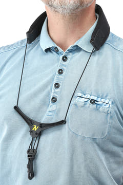 Neotech Bravo Strap tracolla per saxofono con struttura metallica, nera opaca