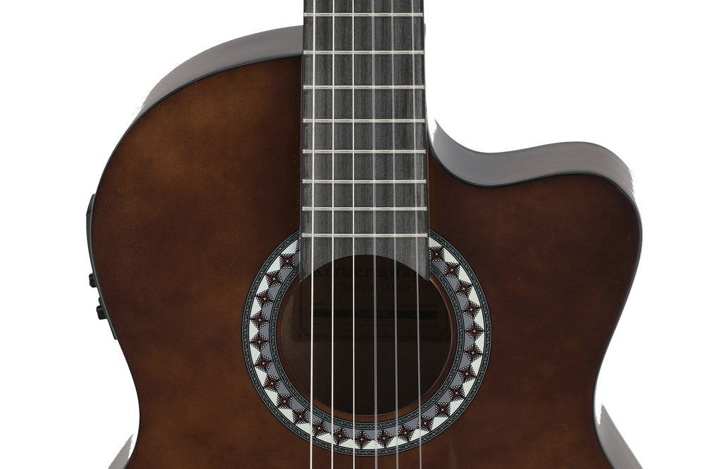 Chitarra classica elettroacustica VGS Basic, color noce
