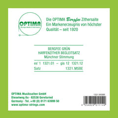 Optima Corde per cetra Harp/air resonance zither nylon verde 1321 - Set (1321.MSBE)