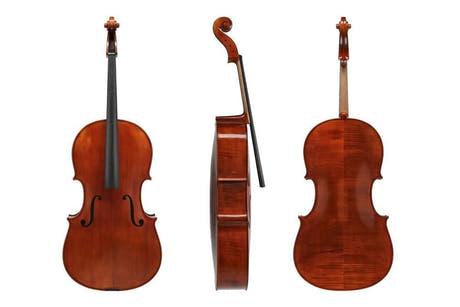 GEWA Europa Maestro violoncello 7/8, vernice ad alcool maroon
