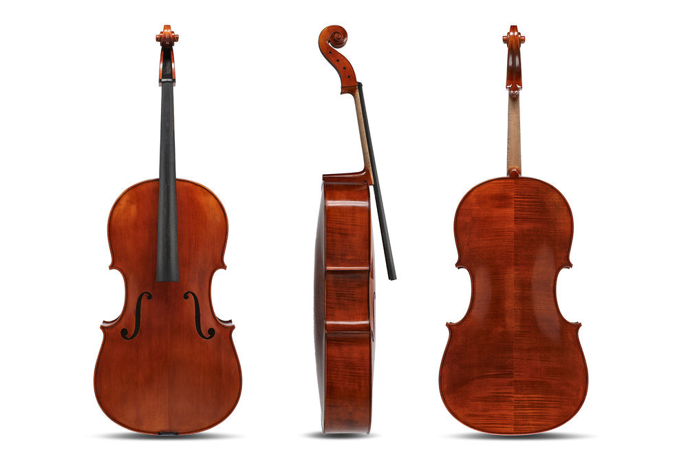 GEWA Europa Maestro violoncello 4/4, vernice ad alcool maroon