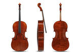 GEWA Europa Maestro violoncello 7/8, vernice ad alcool maroon