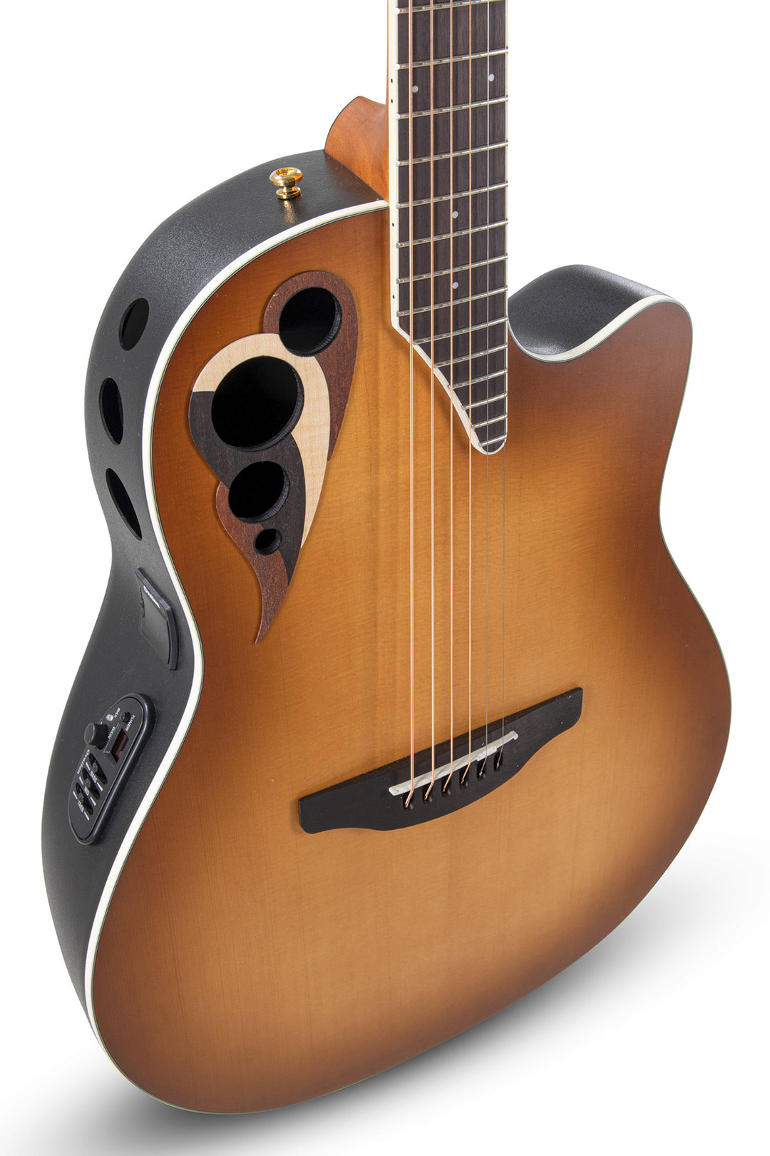 Ovation E-Acoustic chitarre Celebrity Elite Deluxe Deep Contour - Peach Burst Satin (CDX40-PB-G)