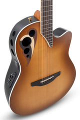 Ovation E-Acoustic Guitar Celebrity Elite Deluxe Deep Contour - Peach Burst Satin (CDX40-PB-G)