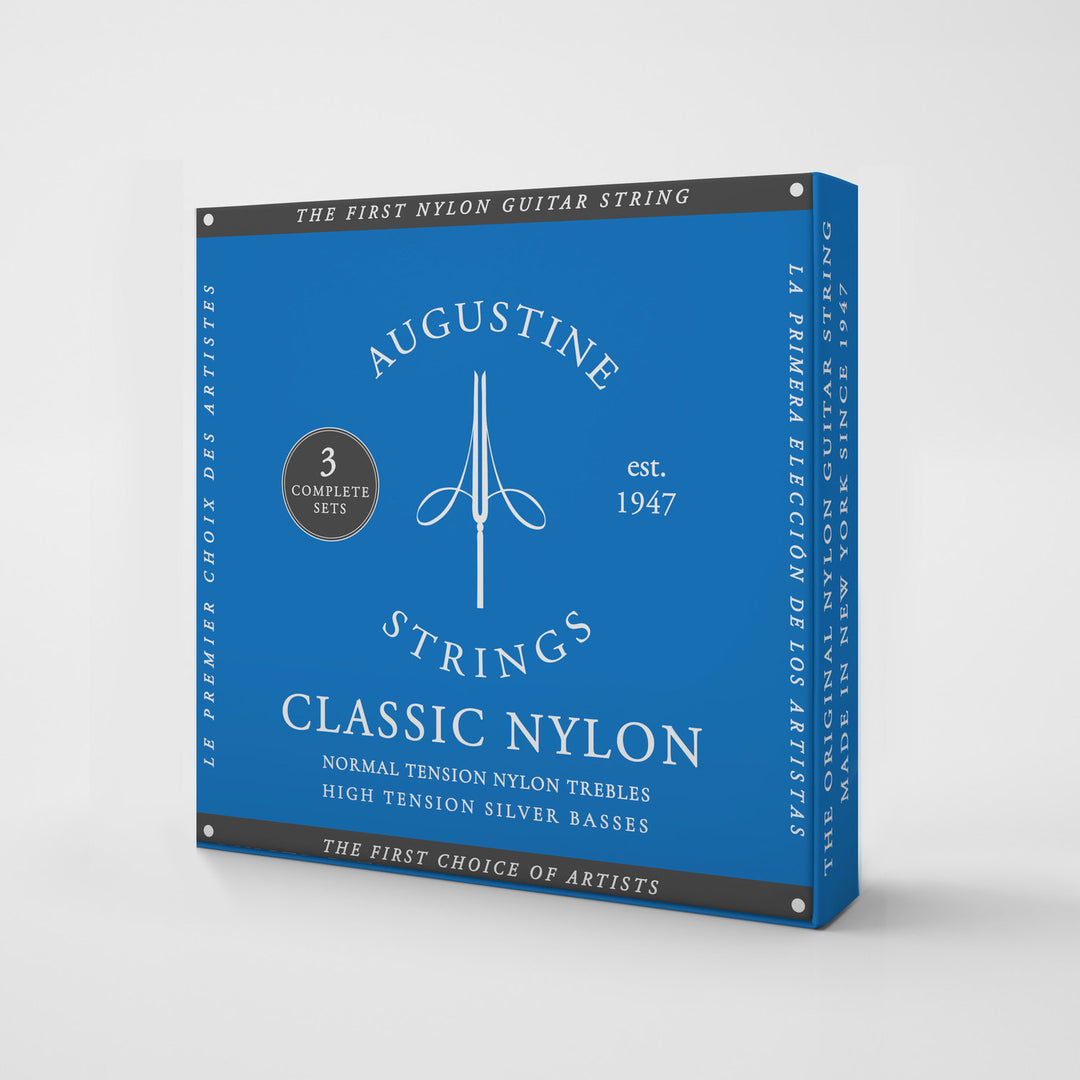 Augustine Corde per chitarra classica Classic Label - 3 x set Classic Blue (normale/alta)