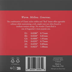 Augustine Strings for classic chitarre Classic Label - 3 x Set Classic Red (normal/medium)