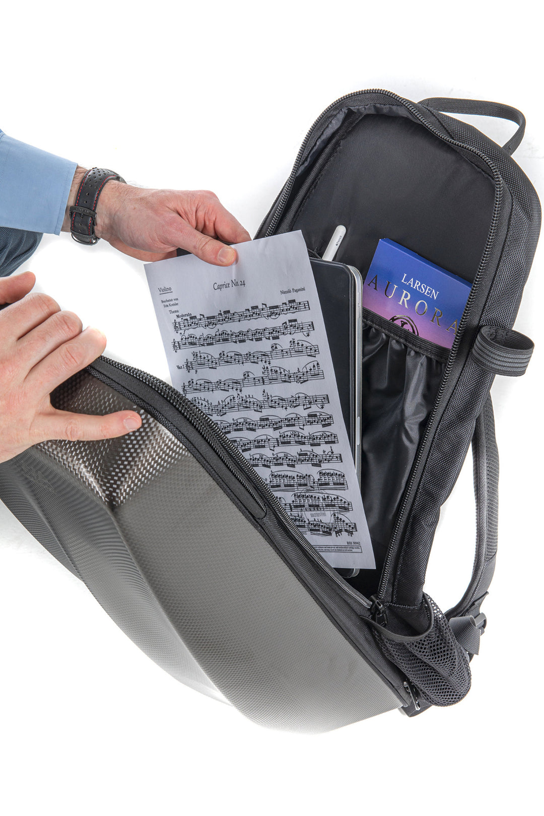 Zaino GEWA per custodia per violino Space Bag - Titanium 4/4 - 3/4 (33 x 67 (con custodia per archetto 79 ) x 19 cm)