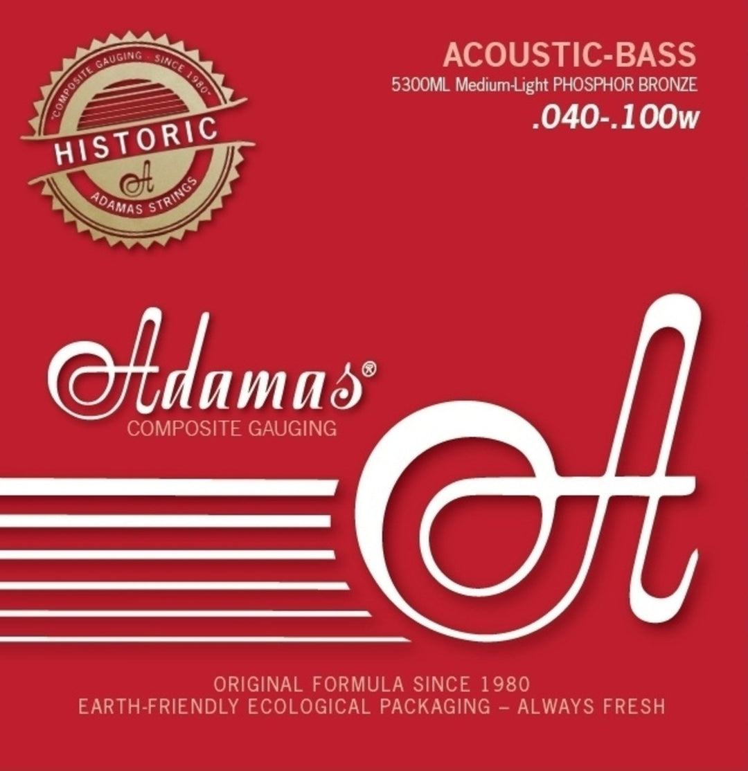 Adamas Corde per basso acustico Phosphor Bronze - Set 4 corde med-light (5300ML)