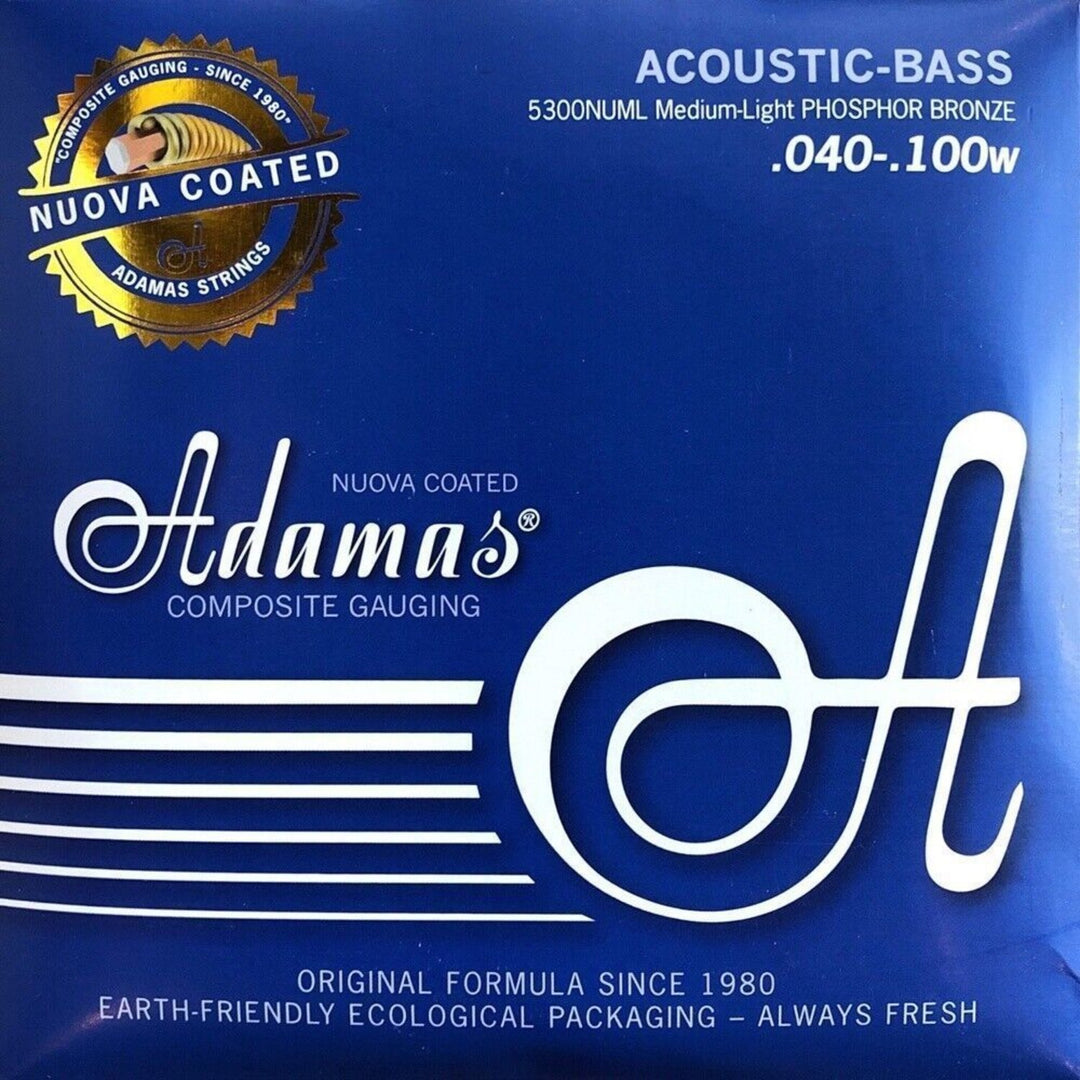 Adamas Corde per basso acustico Nuova rivestite - Set 4-string med-light (5300NU-ML)