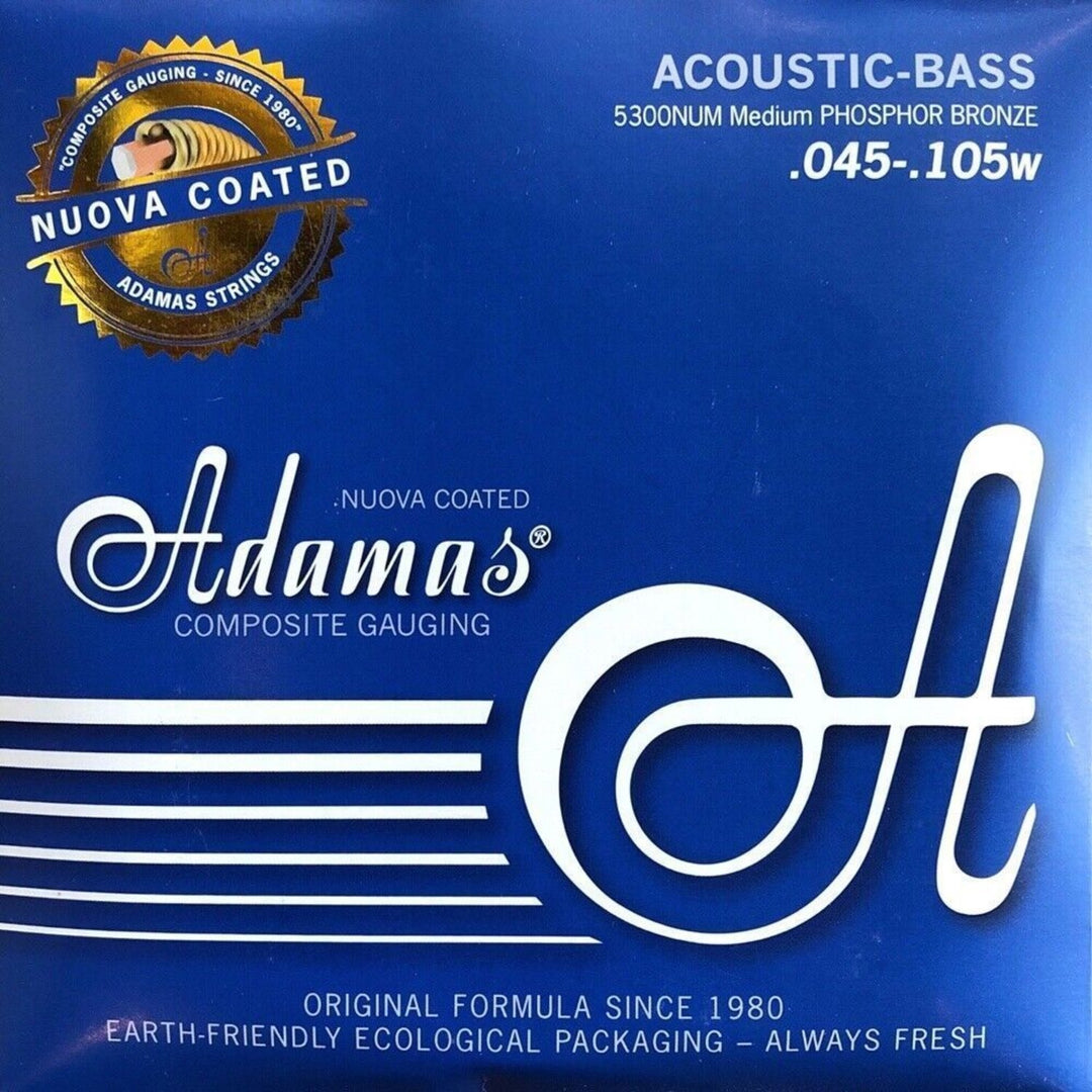Adamas Corde per basso acustico Nuova rivestite - Set 4 corde med (5300NU-M)