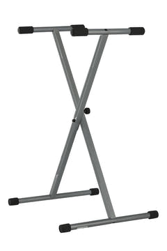 GEWA supporto per tastiera, a X singolo, argento