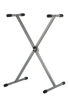 GEWA supporto per tastiera, a X singolo, argento