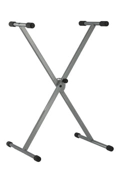 GEWA supporto per tastiera, a X singolo, argento