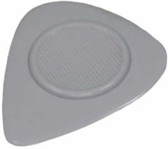 Plettri Heriba Thumb Rest in nylon, a forma di cuore, grigi, 12 pz.