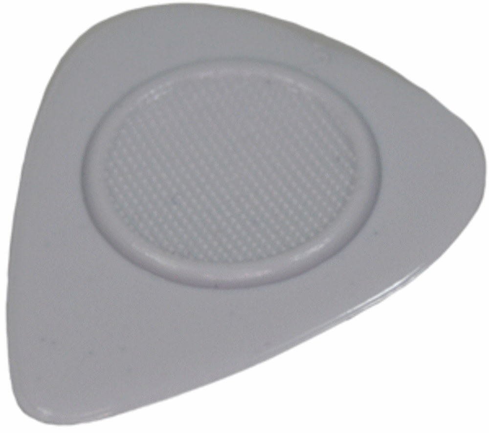 Plettri Heriba Thumb Rest in nylon, a forma di cuore, grigi, 12 pz.