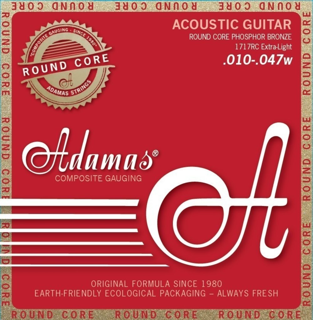 Corde per chitarra Adamas Round Core 1717RC, anche per persone allergiche