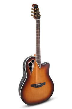 Ovation E-Acoustic Chitarre Celebrity Elite Deluxe Deep Contour - Vintage Sunburst Satin (CDX40-1-G)